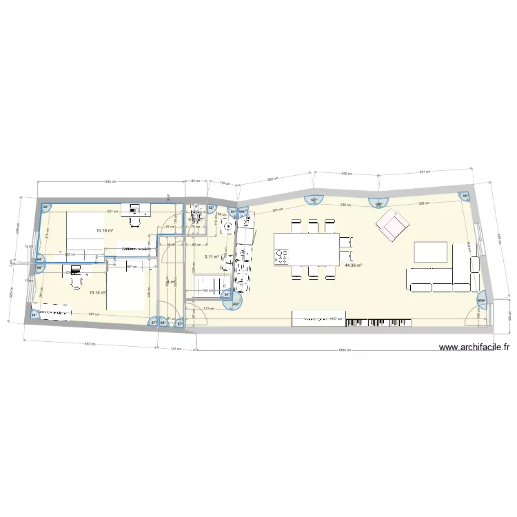 T3 BOTTI envisag&eacute;. Plan de 