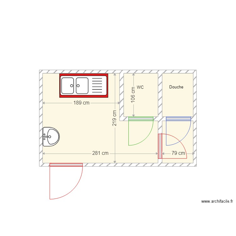 amerikano. Plan de 0 pièce et 0 m2