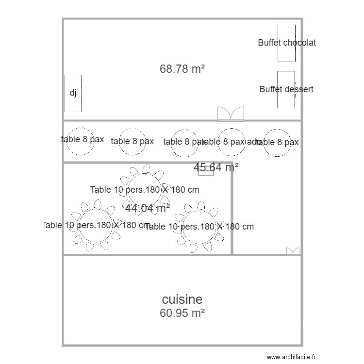 plan ferre rose. Plan de 4 pièces et 219 m2