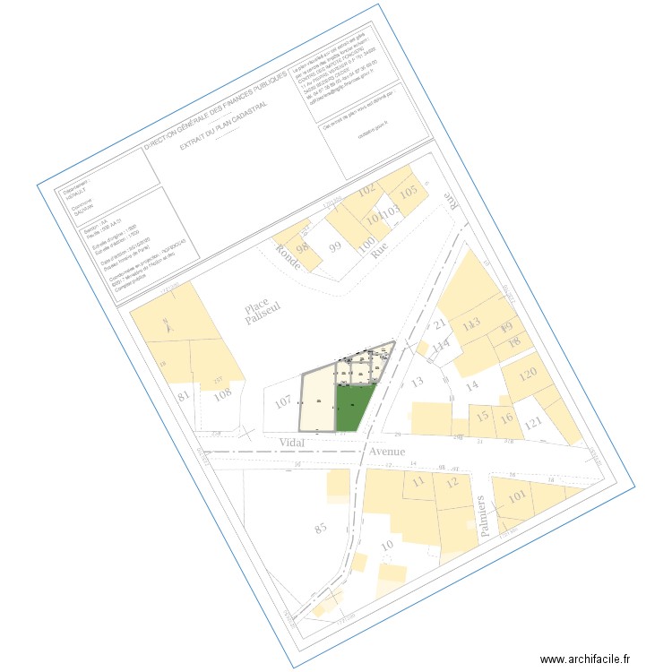 APS SAUVIAN RELEVE. Plan de 0 pièce et 0 m2