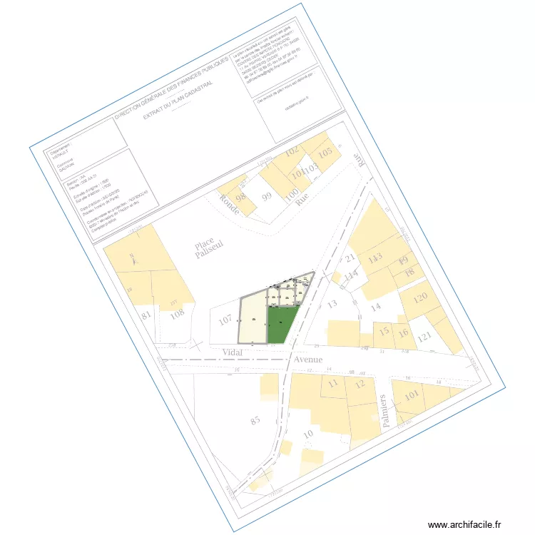 APS SAUVIAN RELEVE. Plan de 