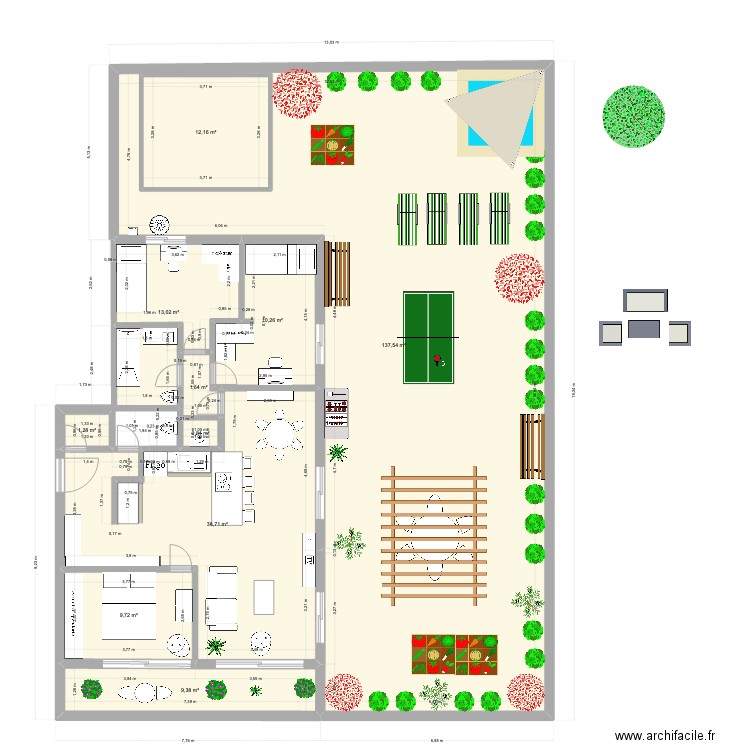 javel coté perspectives version chambre separee 5. Plan de 0 pièce et 0 m2