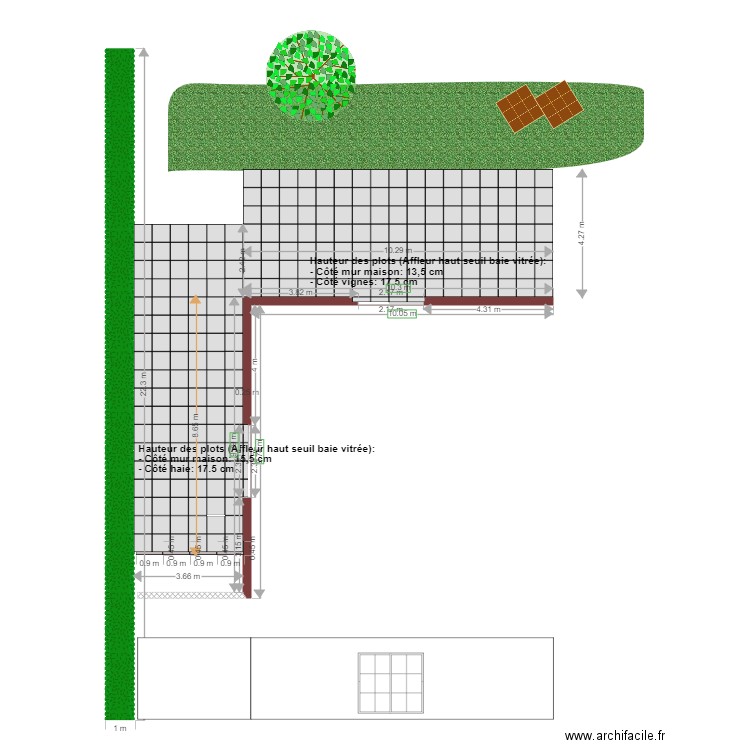 TERASSES dalles 60x60 . Plan de 0 pièce et 0 m2