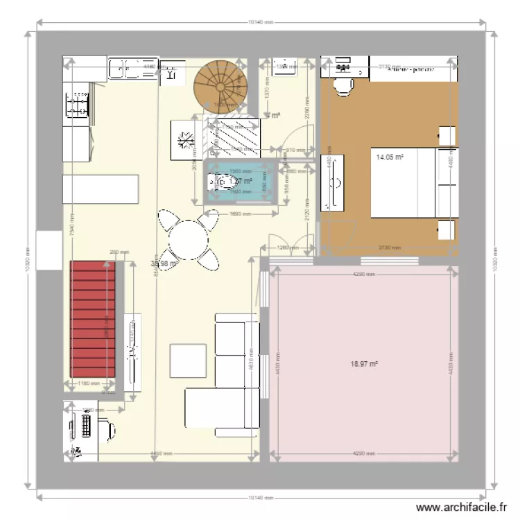 camares etage. Plan de 