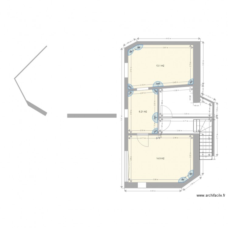 côte. Plan de 0 pièce et 0 m2