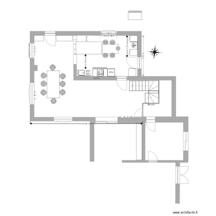 Cuisine plan aménagé 3 Schmidt. Plan de 0 pièce et 0 m2