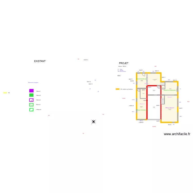 JATTOUI _ Projet 155m². Plan de 17 et 197 m² JATTOUI _ Projet 155m². Plan de 17 et 197 m²