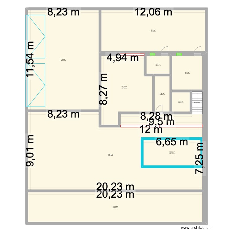 ma maison. Plan de 6 pièces et 413 m2