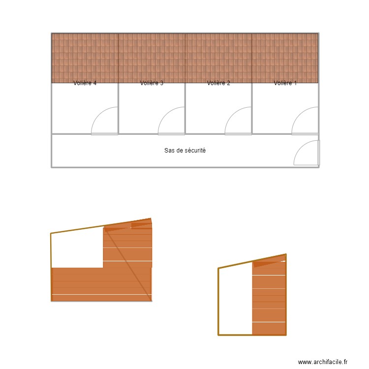 Vue du dessus volière. Plan de 0 pièce et 0 m2