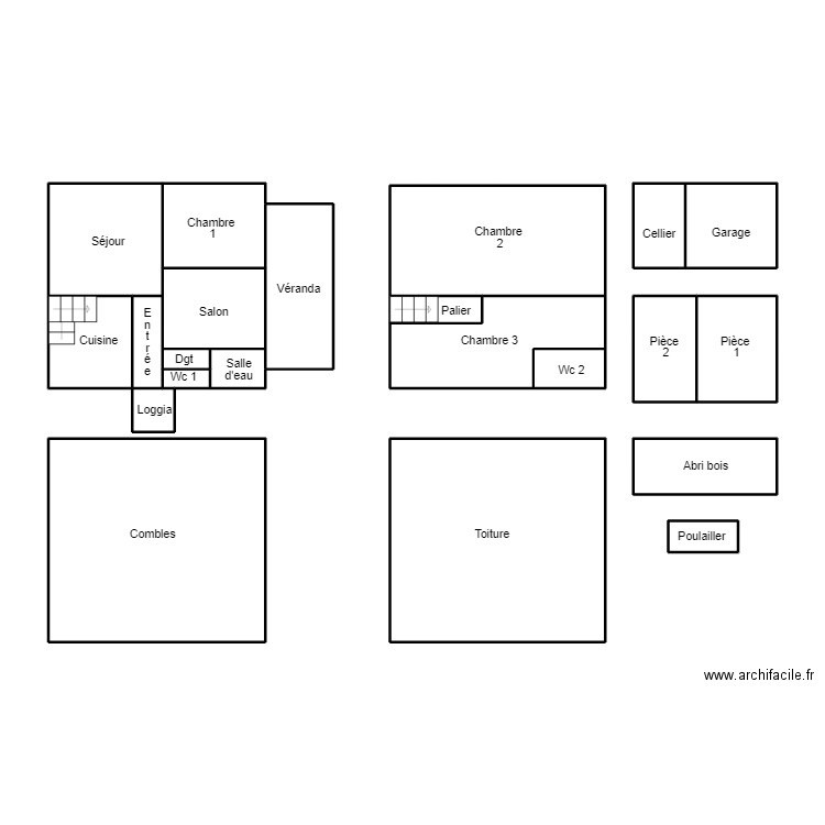 CLOHARS FOUESNANT DILOSQUER. Plan de 22 pièces et 96 m2