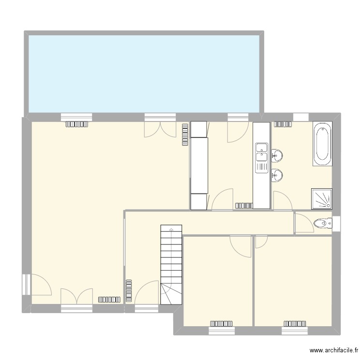 17Imp_SansMeuble. Plan de 7 pièces et 65 m2