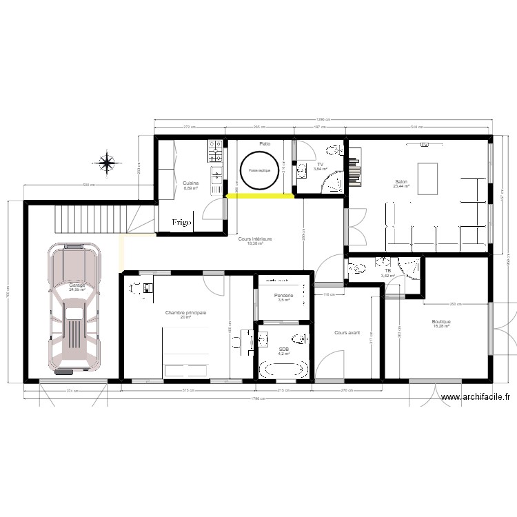 Cheikh Ba. Plan de 29 pièces et 306 m2