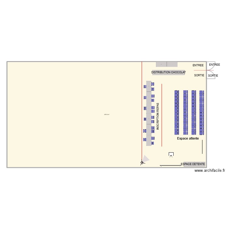 MAGNE DISTRIBUTION CHOCOLAT CCAS. Plan de 1 pièce et 419 m2