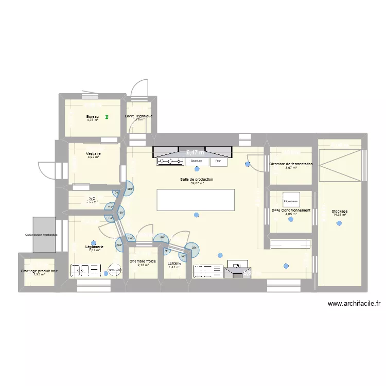 Labo 2. Plan de 12  et 88 m²