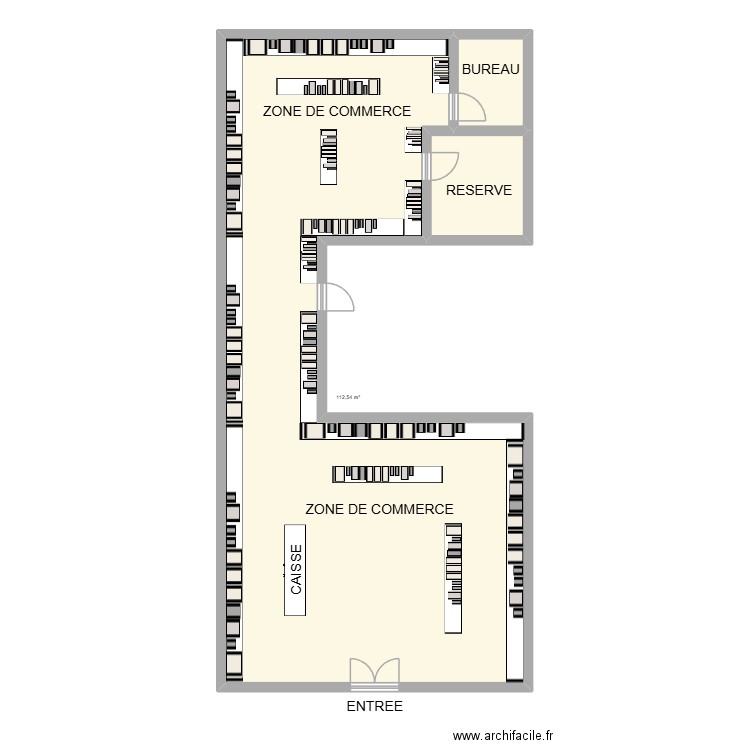 CULINARION. Plan de 3 pièces et 125 m2