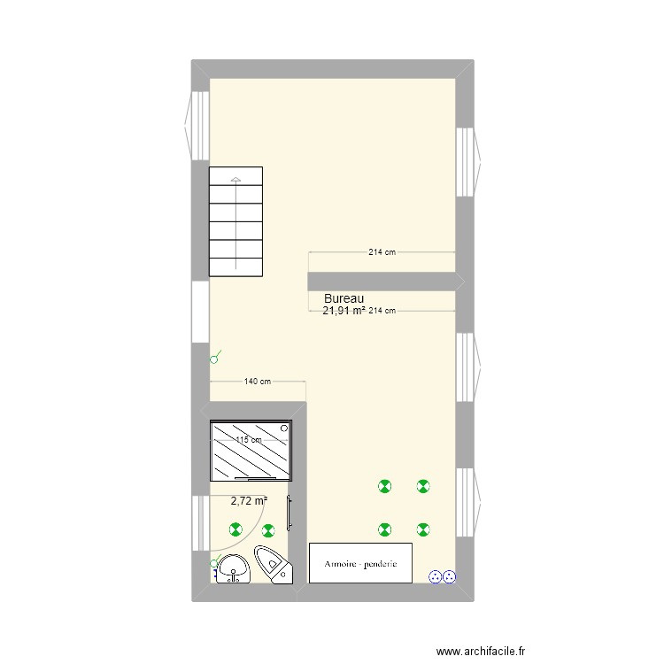 Buanderie. Plan de 0 pièce et 0 m2