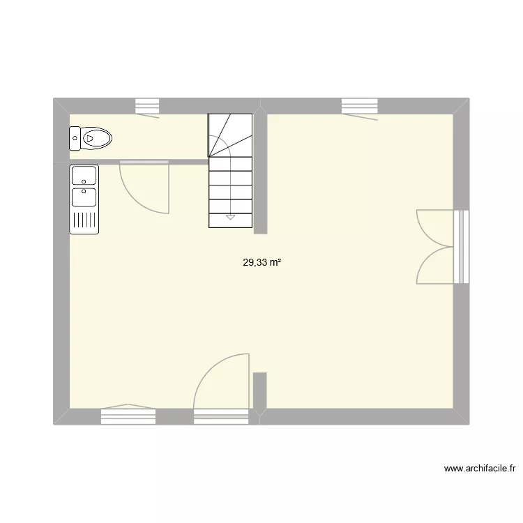 SALLE DE SIESTE. Plan de 1 et 29 m² SALLE DE SIESTE. Plan de 1 et 29 m²