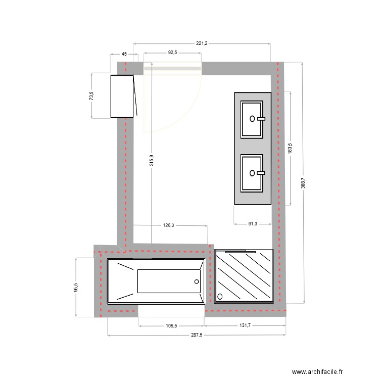 salle de bain audenge. Plan de 0 pièce et 0 m2