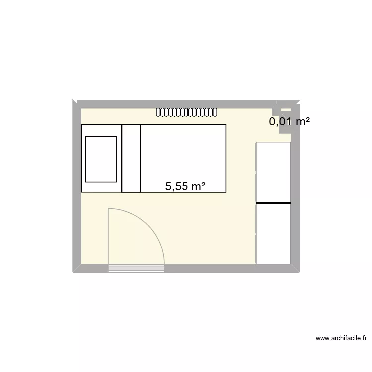 zeina. Plan de 2  et 6 m²