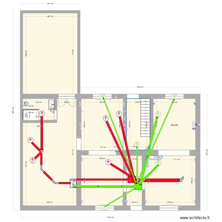 VMC RDC nv. Plan de 14 pièces et 233 m2