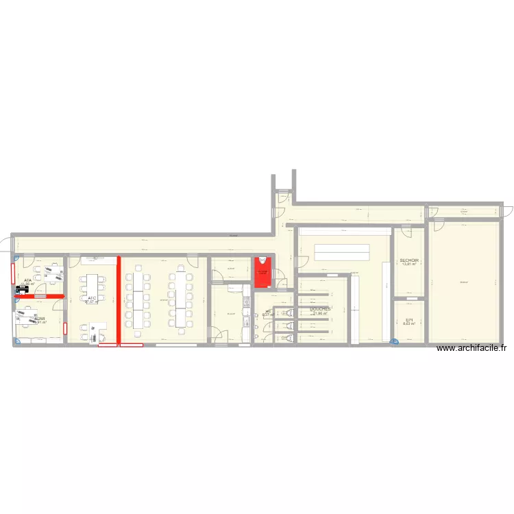 d&eacute;p&ocirc;t version 1. Plan de 