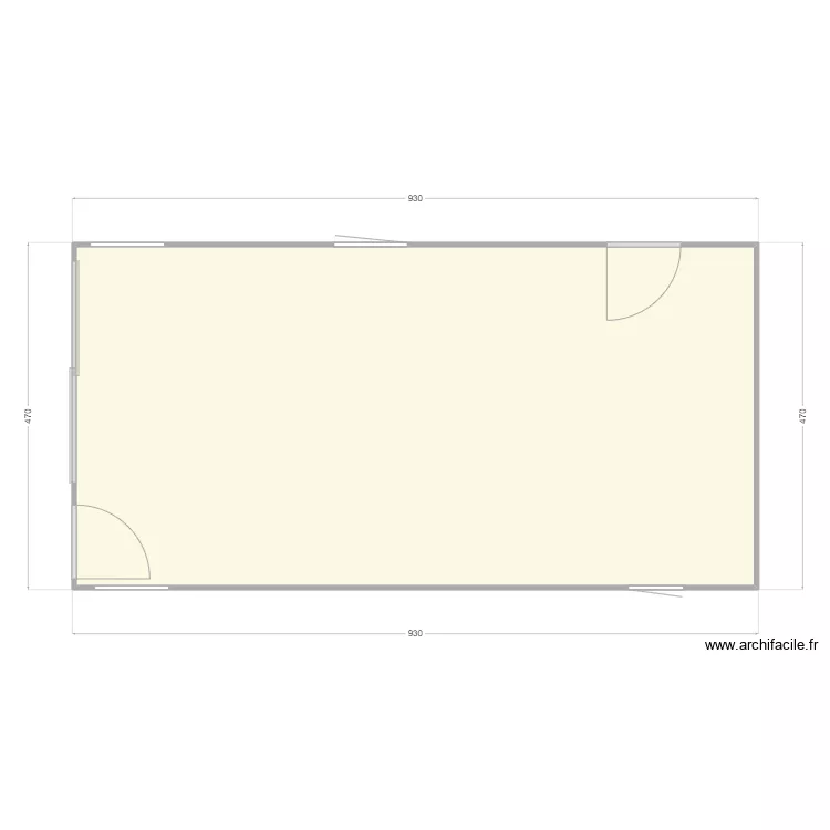 Chalet actuel. Plan de 
