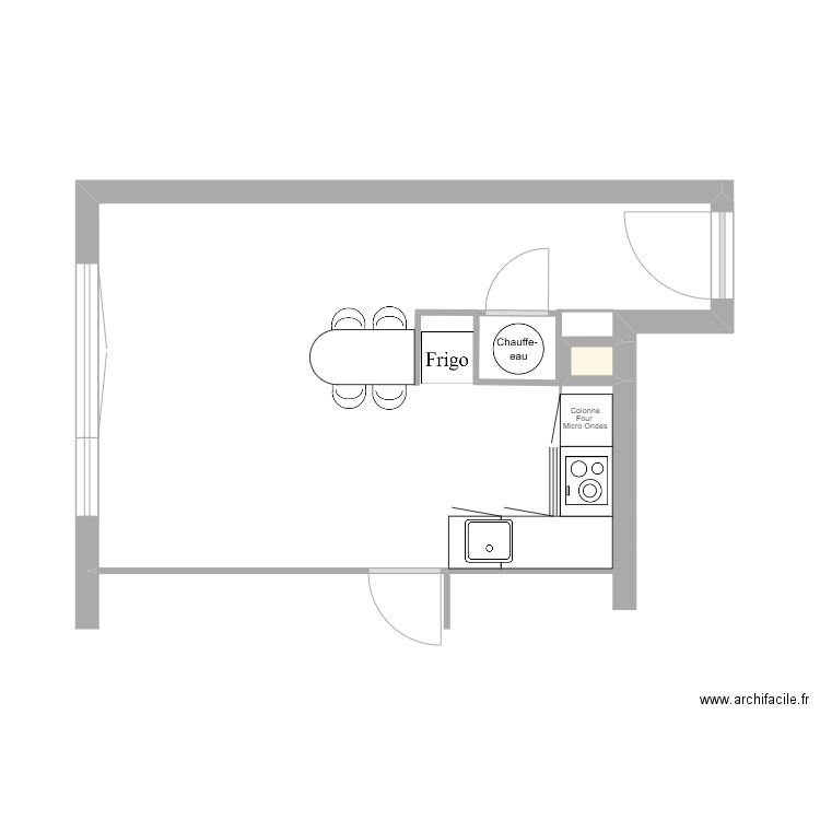 Cuisine Paccalin. Plan de 1 pièce et 0 m2