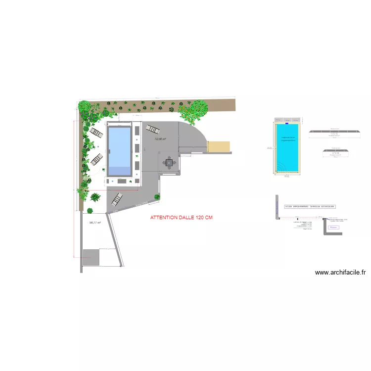Piscine margelles 8/2. Plan de Piscine margelles 8/2. Plan de