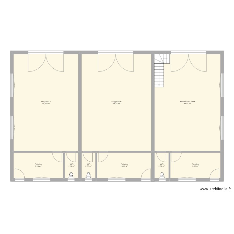 magasin . Plan de 0 pièce et 0 m2