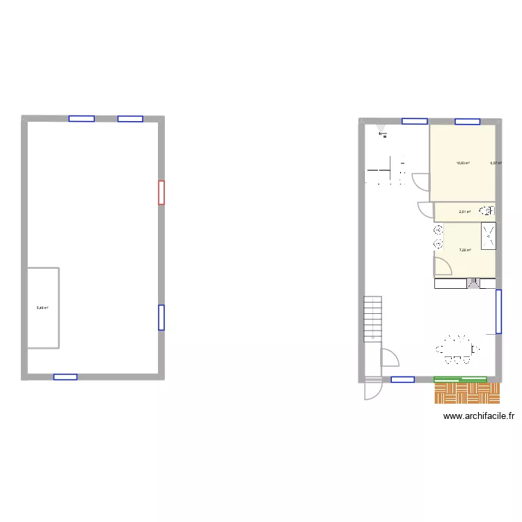 PLAN APPARTEMENT PREMIERE IDEE. Plan de 5  et 26 m²
