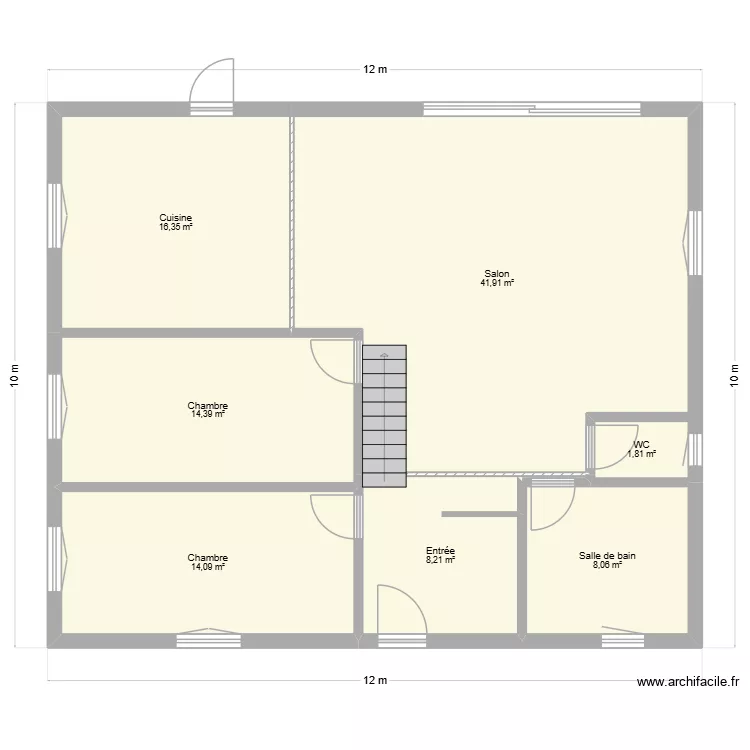 Projet Rdc. Plan de 7  et 105 m²
