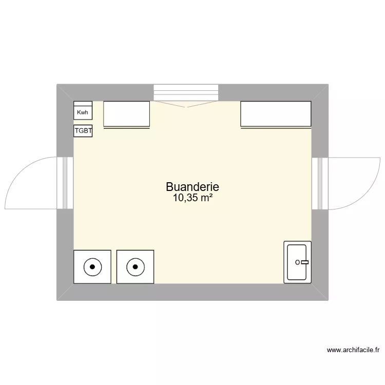 chardonnet buanderie. Plan de 