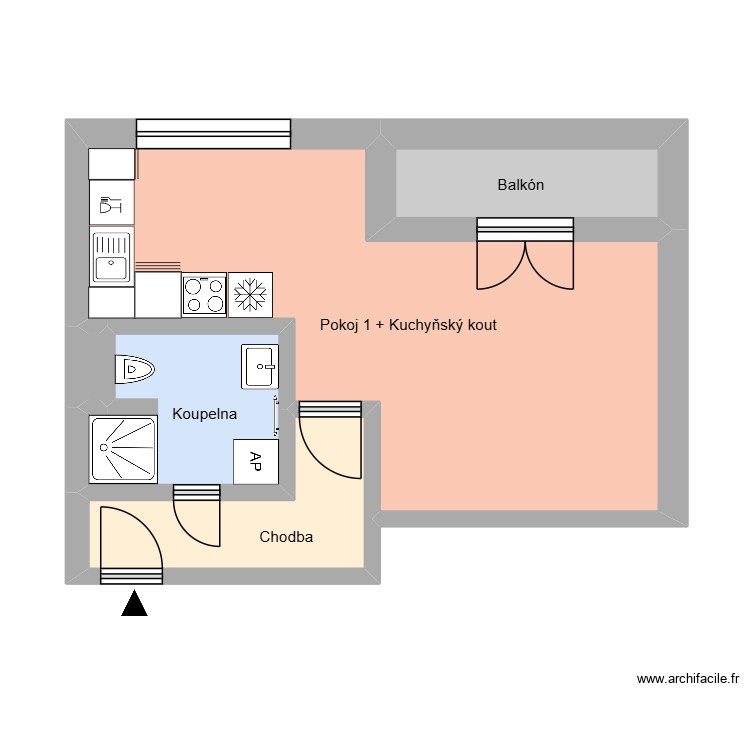 n&aacute;m. republiky 573, byt 14. Plan de 0 pièce et 0 m2