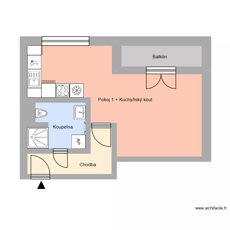 n&aacute;m. republiky 573, byt 14. Plan de 9  et 155 m²