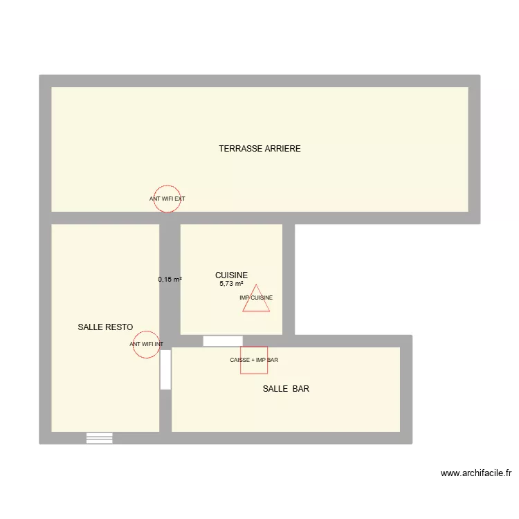 PLAN WIFI ARBENN LA BUTINAIS. Plan de 5  et 53 m²