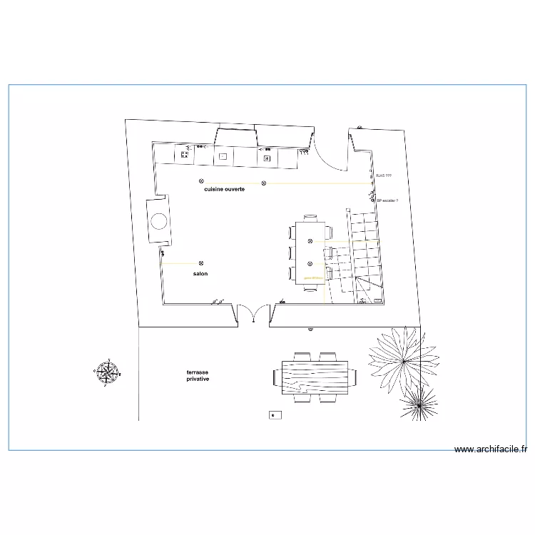 Kerquer gite rdc elec. Plan de 