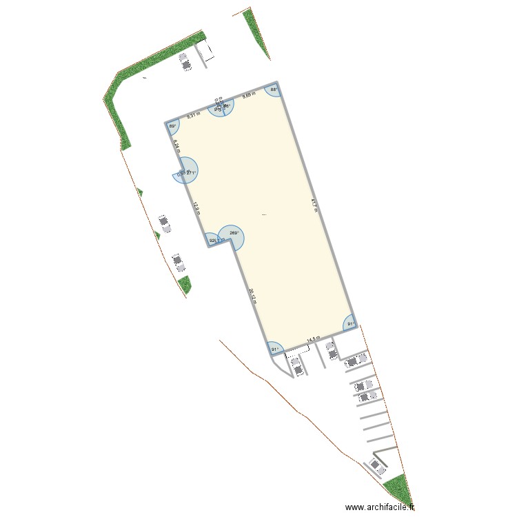 FBIO1-futur. Plan de 1 pièce et 700 m2