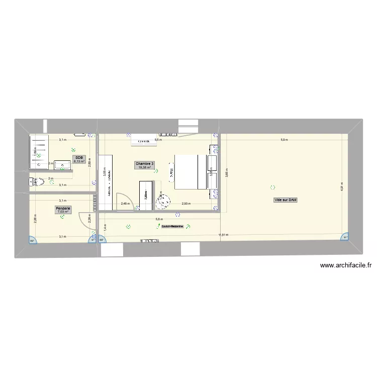 ETAGE NORD AMÉNAGÉ ELEC + CHAUFFAGE. Plan de 4 et 71 m² ETAGE NORD AMÉNAGÉ ELEC + CHAUFFAGE. Plan de 4 et 71 m²
