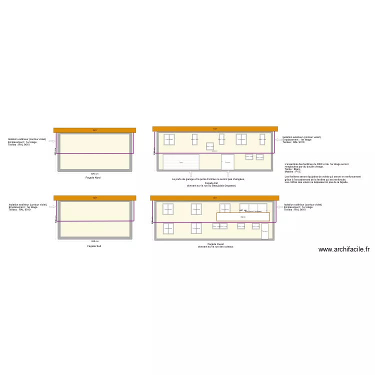 Plan de facade. Plan de Plan de facade. Plan de