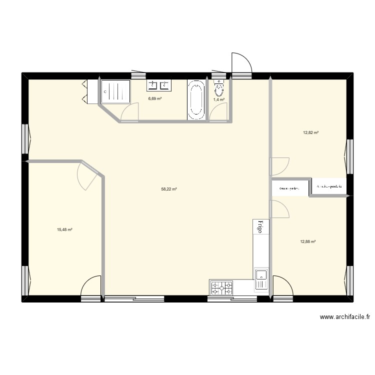 maison. Plan de 0 pièce et 0 m2