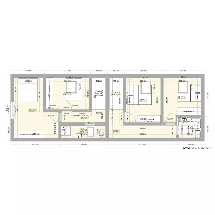ETAGE 1 ET 2 LA LOGERIE. Plan de 