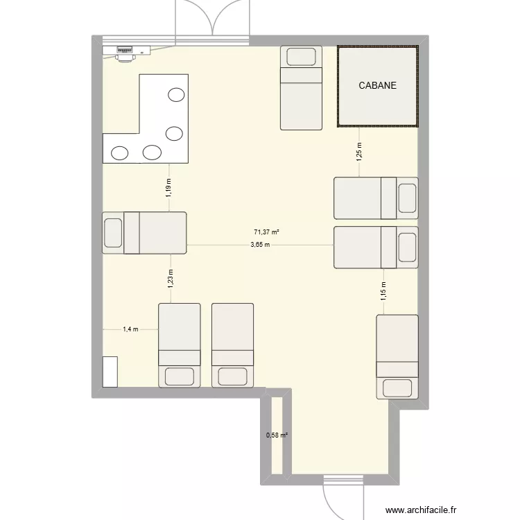 LIBELLULE. Plan de 2 Pièces et 72 m² LIBELLULE. Plan de 2 Pièces et 72 m²