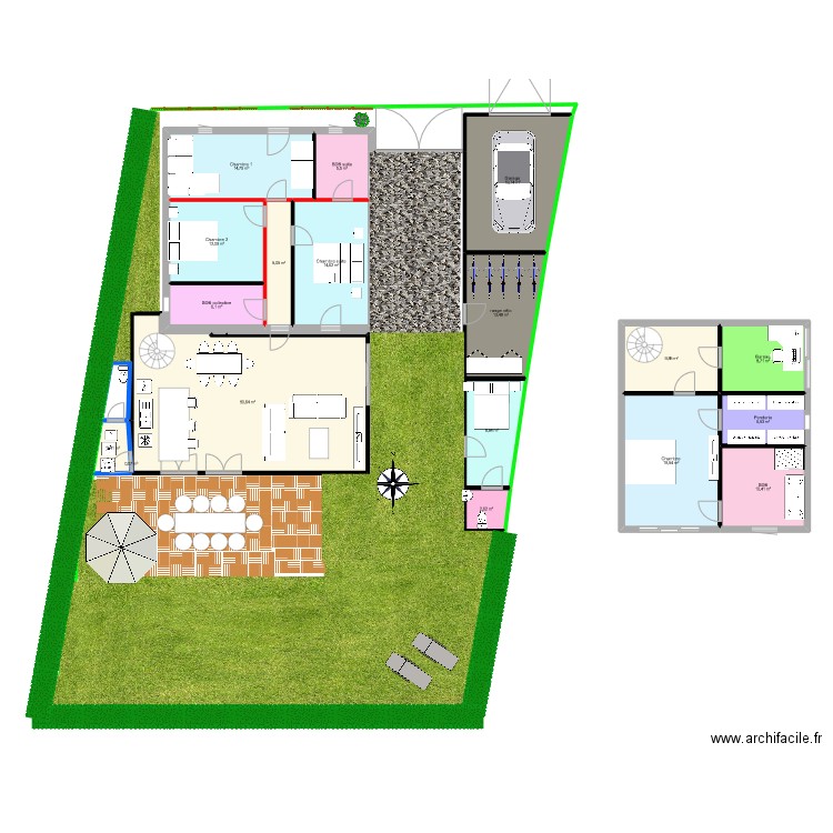 plan Fabrice v6. Plan de 18 pièces et 211 m2