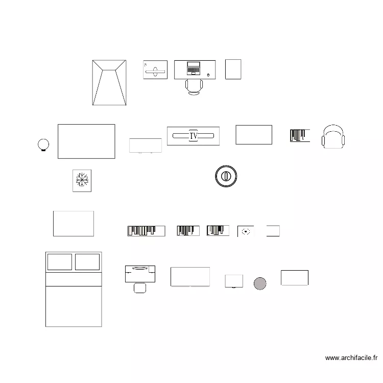meubles. Plan de meubles. Plan de