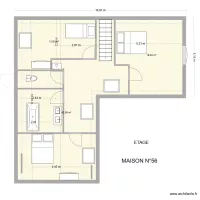 plan N°56 ETAGE  avec cloisons