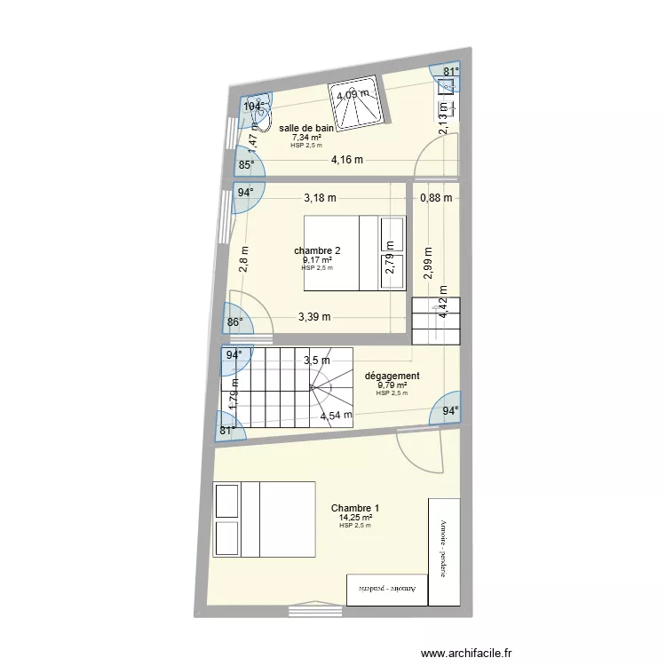 Brie new. Plan de 6  et 82 m²