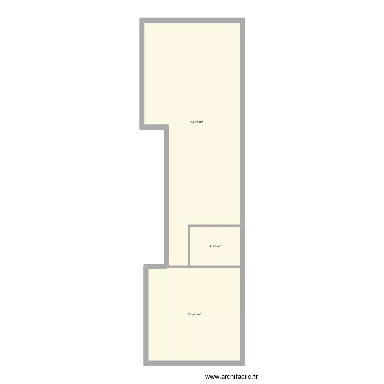 Pagny RDC. Plan de 3 Pièces et 68 m²