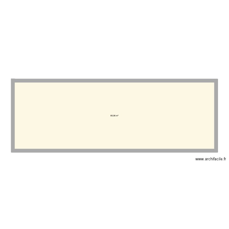 V2 2026. Plan de 1 pièce et 81 m2