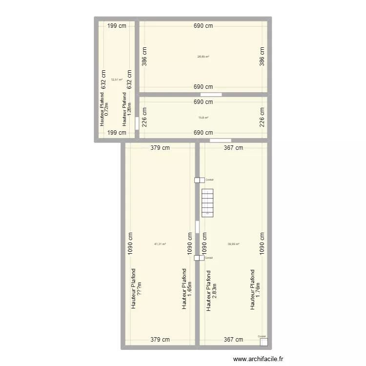 Coll&egrave;ge Combles V1. Plan de 