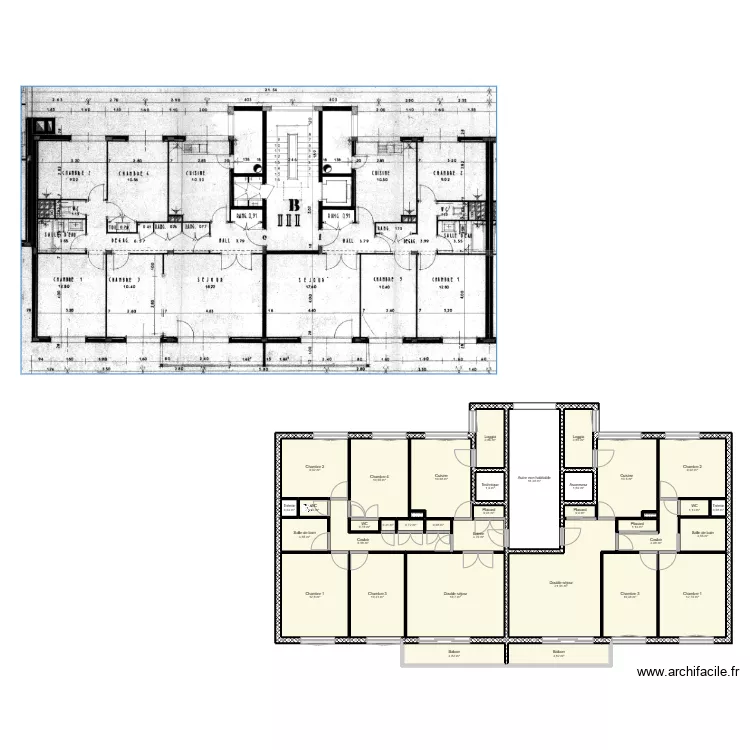 Appartement 227 VF. Plan de 